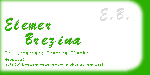 elemer brezina business card